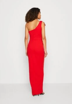Wal G Kelly Ruffle Maxi - Jerseyjurk - Red -Wal G d46bf07ca58d4f2aa40873a2b9c8ced3 scaled