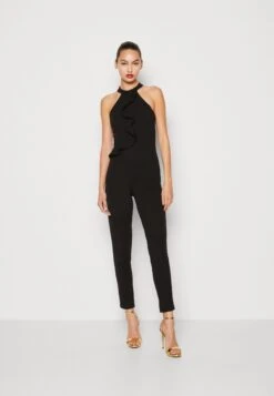 Wal G Poppy Frill Neck - Jumpsuit - Black