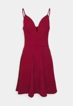 Wal G Vincent Skater Dress - Jerseyjurk - Wine -Wal G d7efbfcf340f43faa83eafbd3e8124d9 scaled