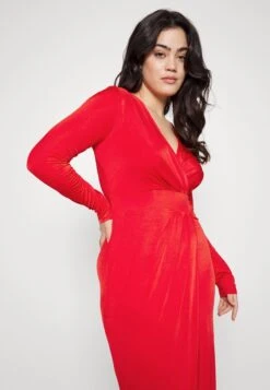 Mag V Neck Midi - Jurk - Red -Wal G dd4d1357c6424162a14e39bface4f0f8 scaled