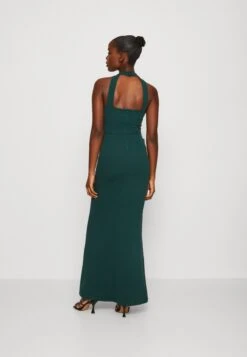 Wal G Tilly Ruffle Halter Neck Maxi Dress - Jerseyjurk - Forest Green -Wal G dedab6579442409ca5d42e04edd75918 scaled