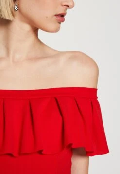 Wal G Alexa Ruffle Skater - Jerseyjurk - Red -Wal G e052b3aaacb84d1a82095528b033f0b2 scaled