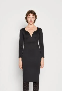 Wal G Zanad V Neck Midi - Jerseyjurk - Black