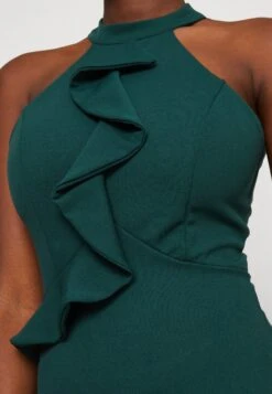 Wal G Tilly Ruffle Halter Neck Maxi Dress - Jerseyjurk - Forest Green -Wal G e702b3546f3e4e4d9ece1cd58ff4bc5d scaled