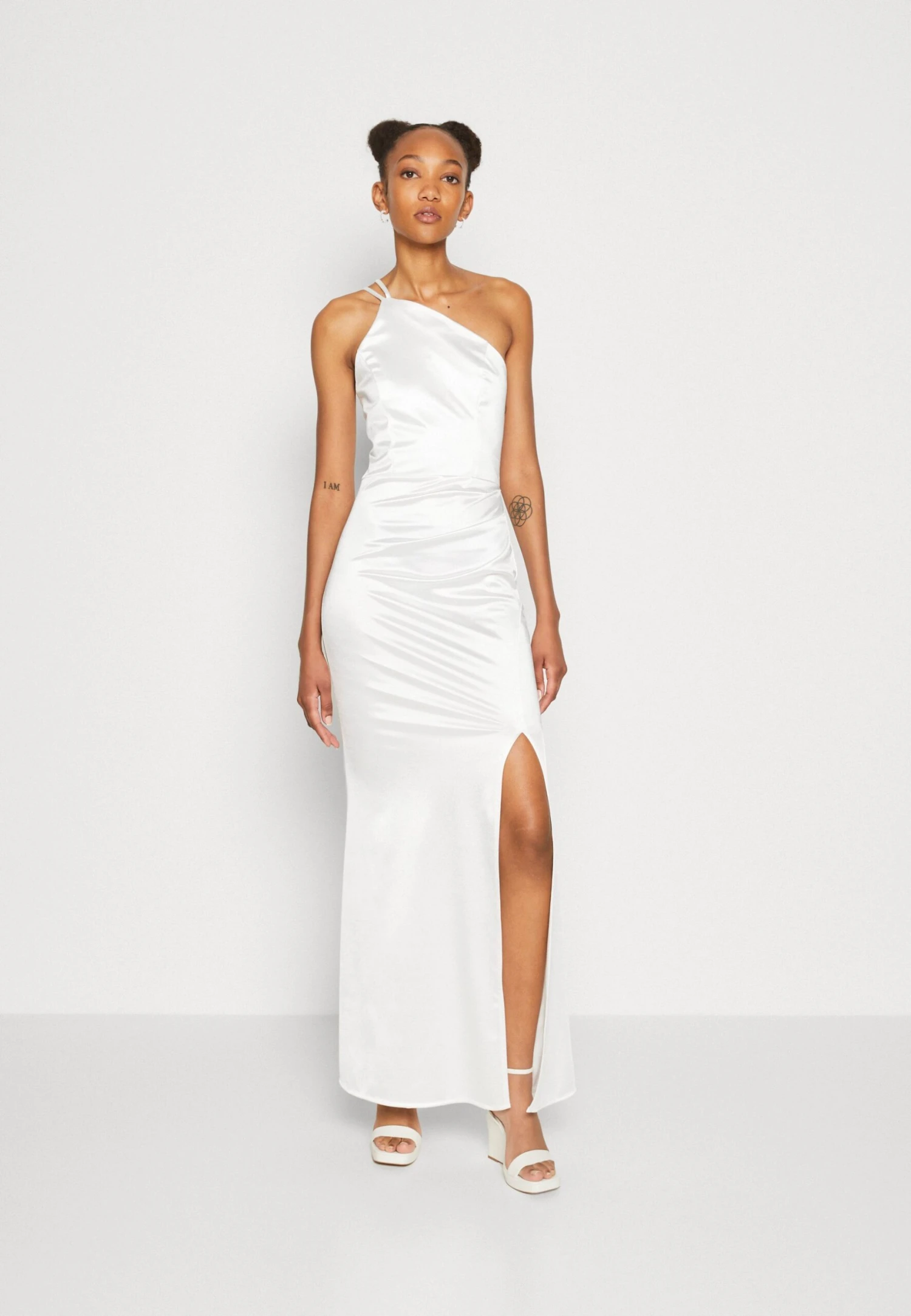 Wal G Chantal One Shoulder Maxi - Galajurk - White 1 Wal G Chantal One Shoulder Maxi - Galajurk - White