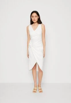 Wal G Ally Knot Midi - Cocktailjurk - White