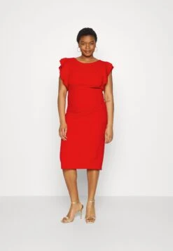 Rusie Ruffle Midi - Cocktailjurk - Red