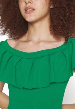 Wal G Himani Frill Neck Midi Dress - Jerseyjurk - Leaf Green -Wal G f11c904b48e04594a3bed632a1d74913 scaled