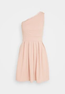 Wal G Vanya One Shoulder Skater Dress - Jerseyjurk - Blush Pink -Wal G f9d40fd7e26644eaa3bac012df628079 scaled