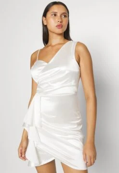 Wal G Tanya Ruffle Mini - Cocktailjurk - White -Wal G fbc1fc12a5674fe0b3cd1d06ecf8789d scaled